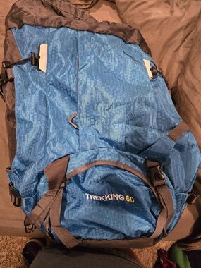 Men's Blue Trekking 60L Backpack
